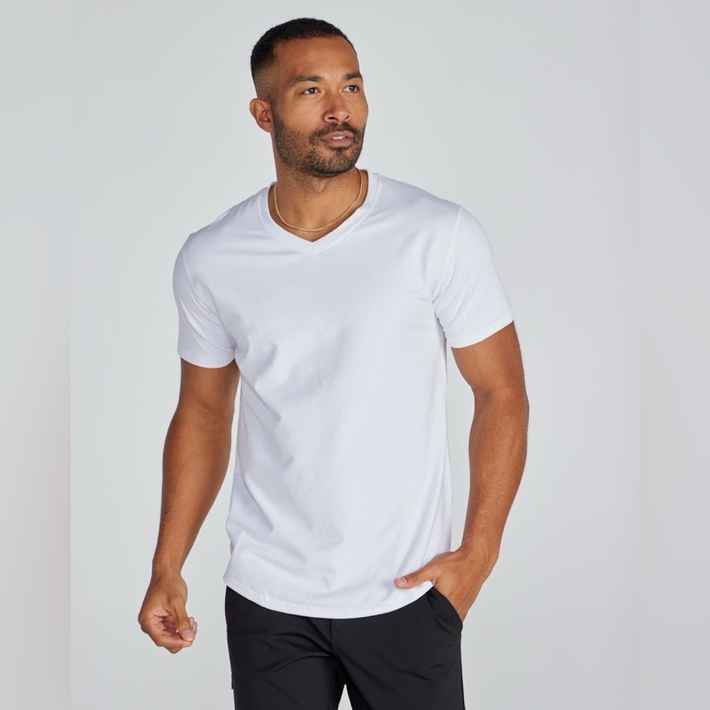 BYLT Basics Premium Lux Drop Cut V-Neck T-Shirt